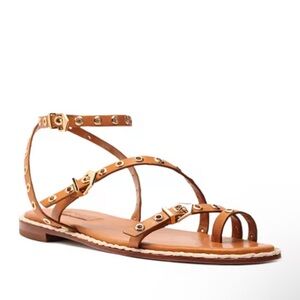 Schultz Tan Leather Sandals